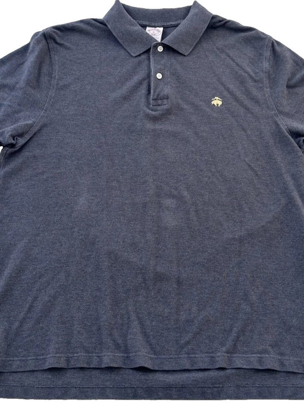 Brooks Brothers 1818 Mens Polo XL Gray Cotton Performance